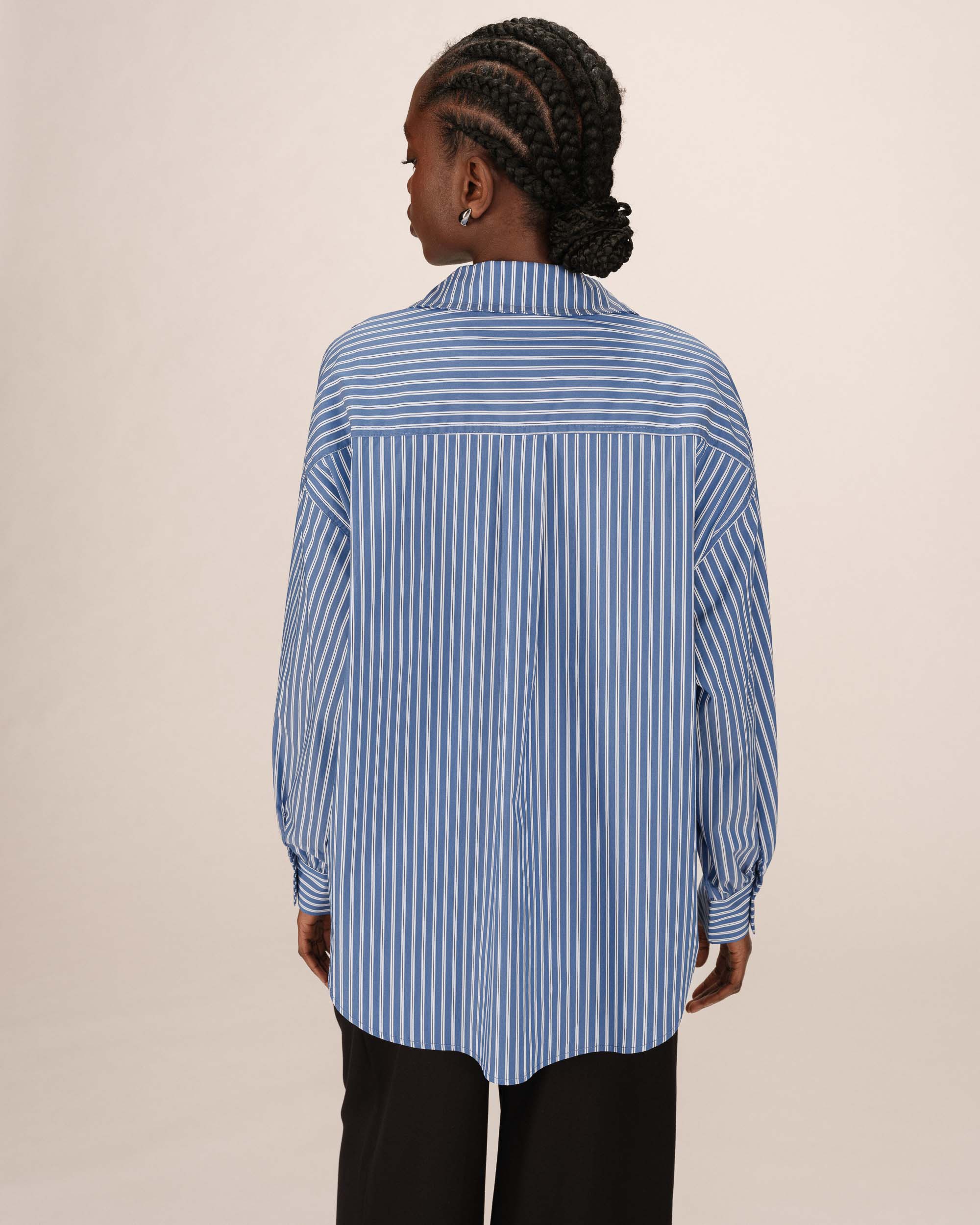 Striped shirt fossil blue Sorbet