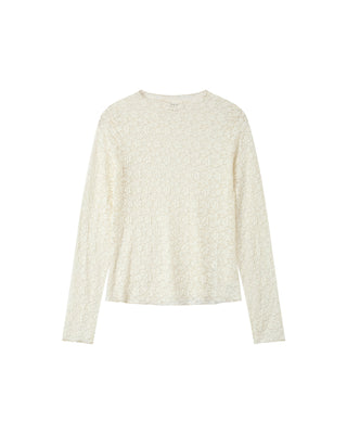 Sheer lace top ecru Shady