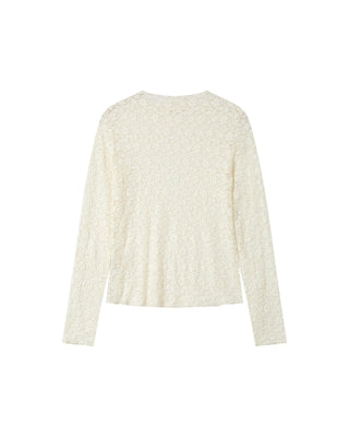 Sheer lace top ecru Shady