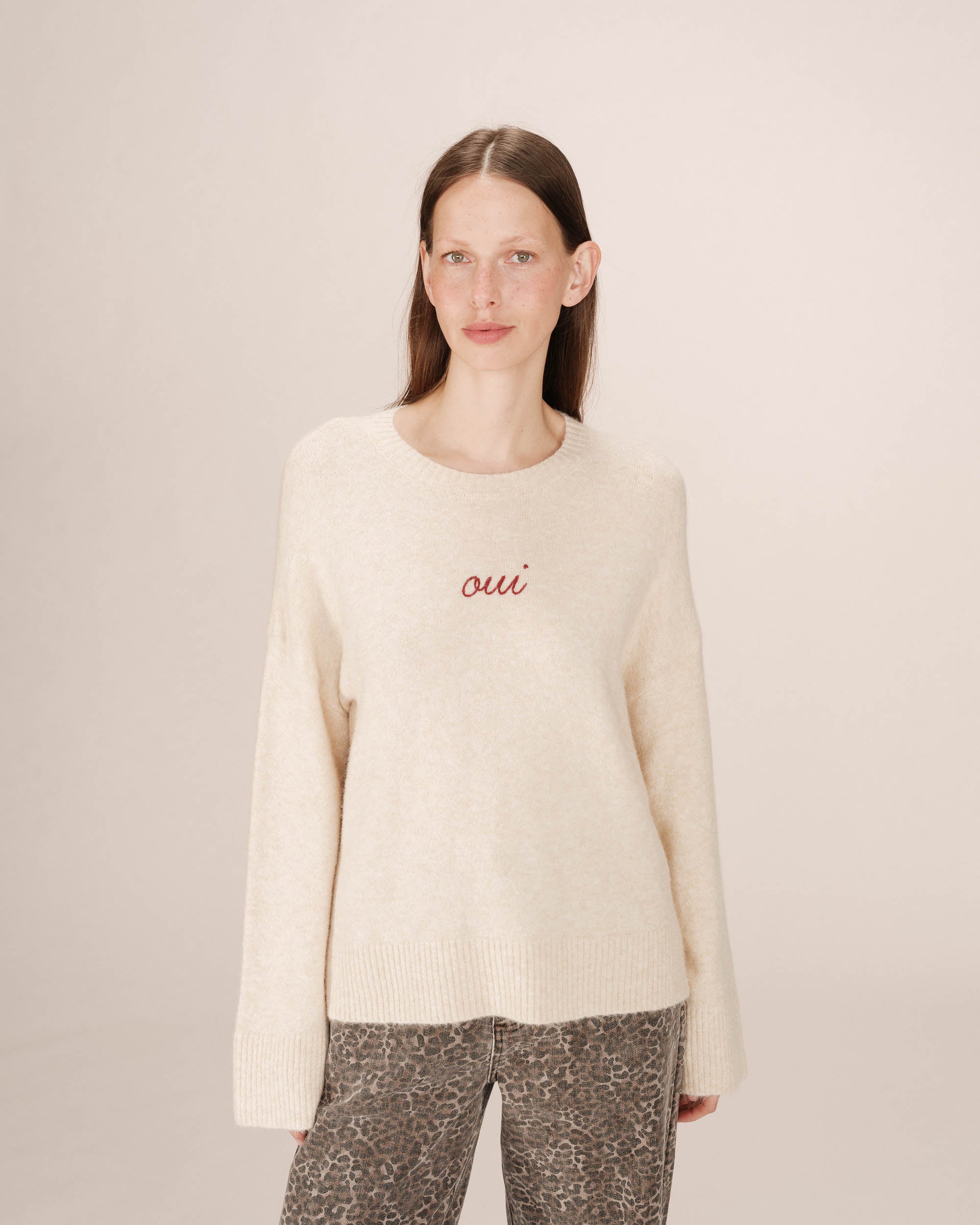 Embroidered sweater burgundy Saints