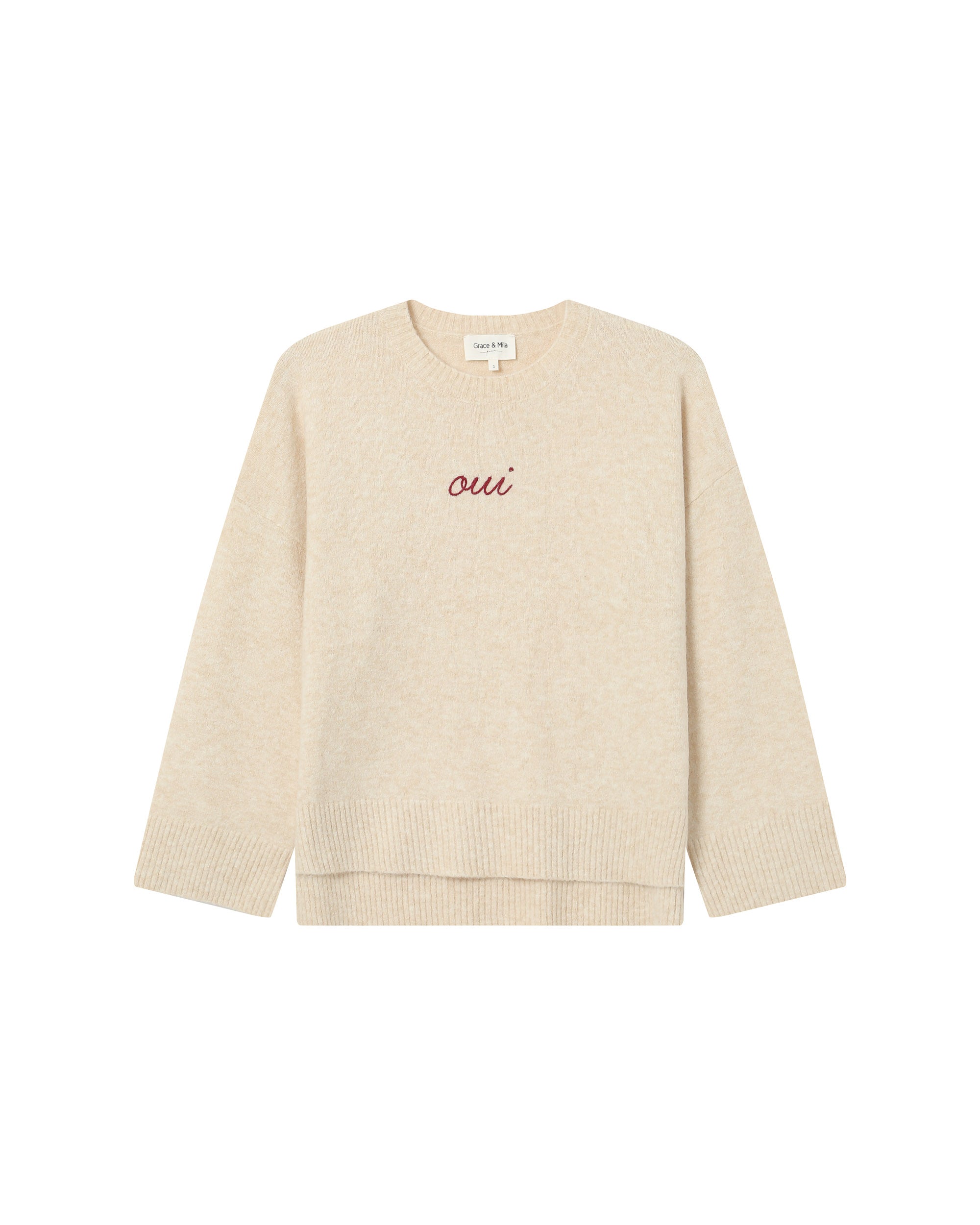 Embroidered sweater burgundy Saints