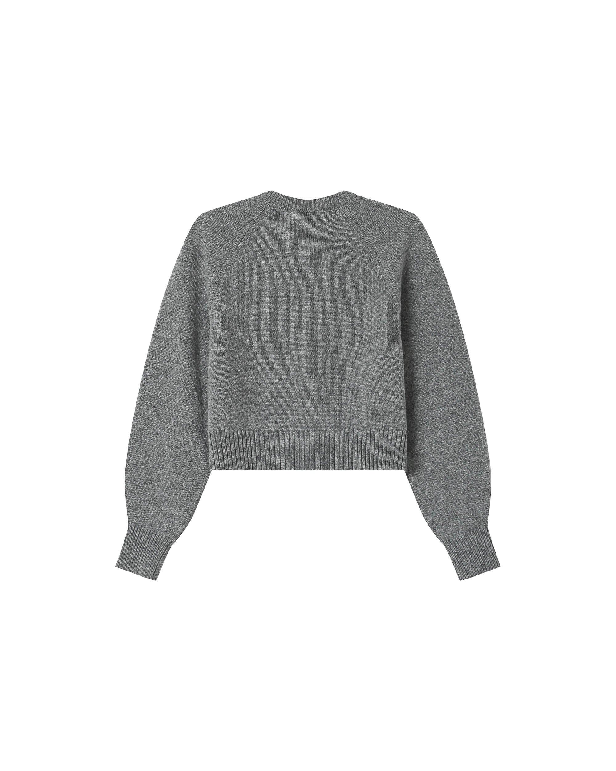 Cardigan boutonne en laine gris Sanders