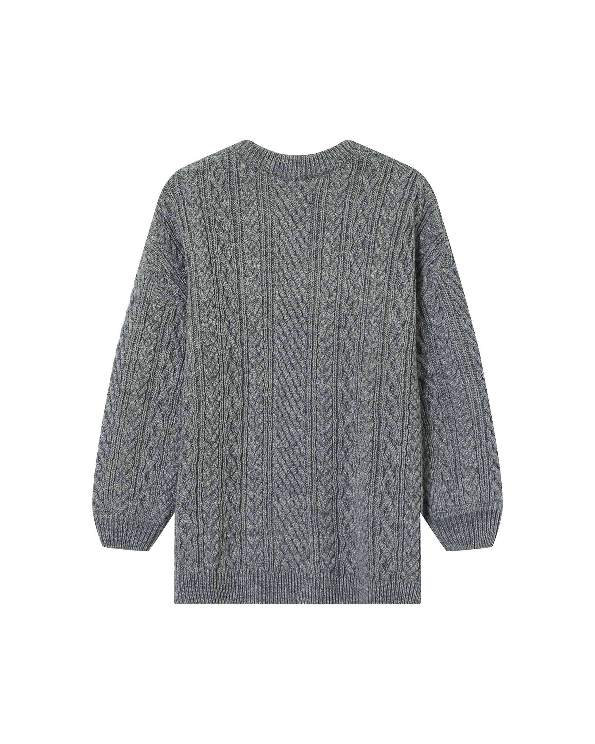 Oversized wool sweater gray Saverio