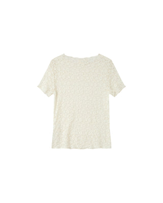 T-shirt dentelle transparent ecru Swift