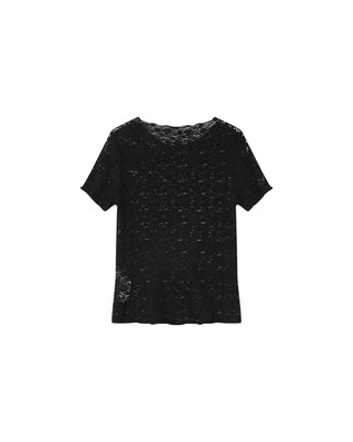 T-shirt dentelle transparent noir Swift