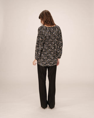Floral print blouse black Secrete