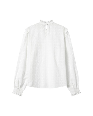 Blouse à volants ivoire Seduisante