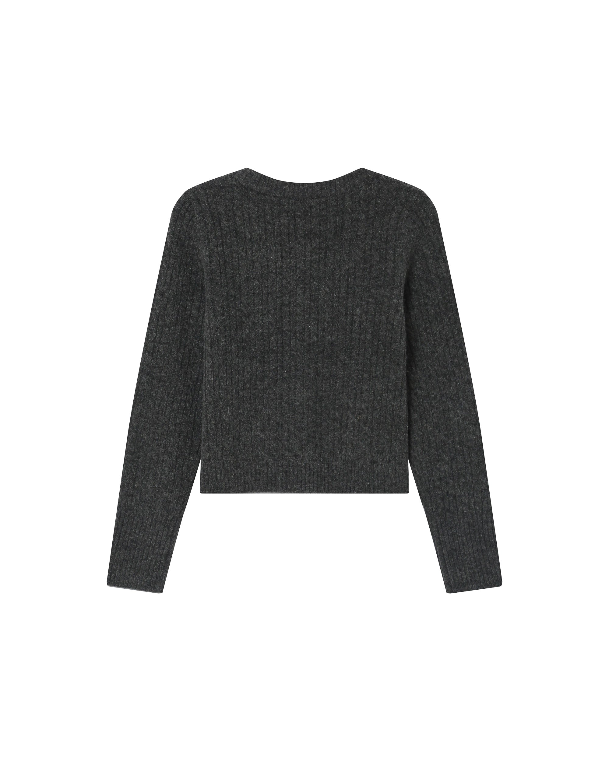 Cardigan tricote anthracite Samso