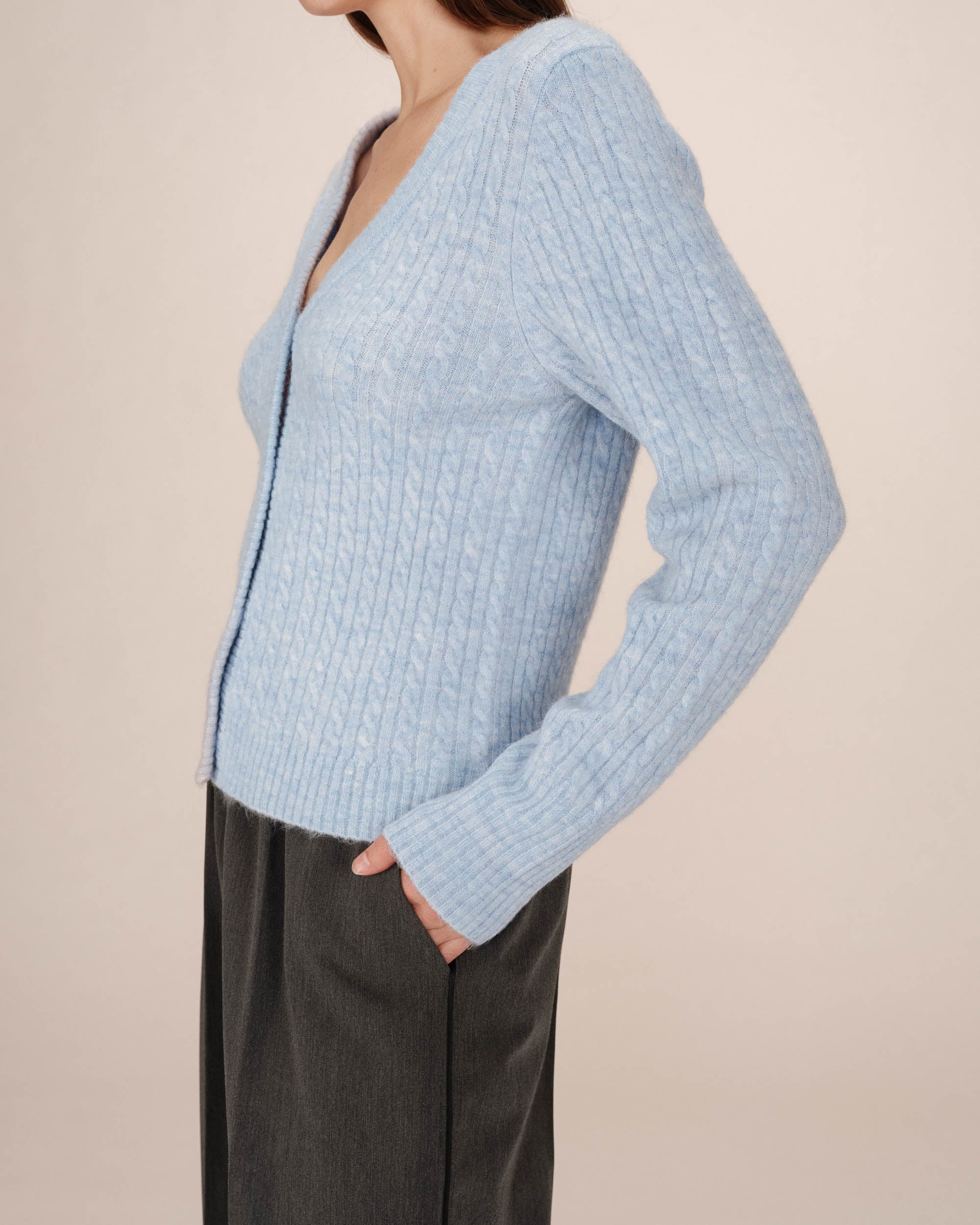 Knit cardigan blueberry Samso