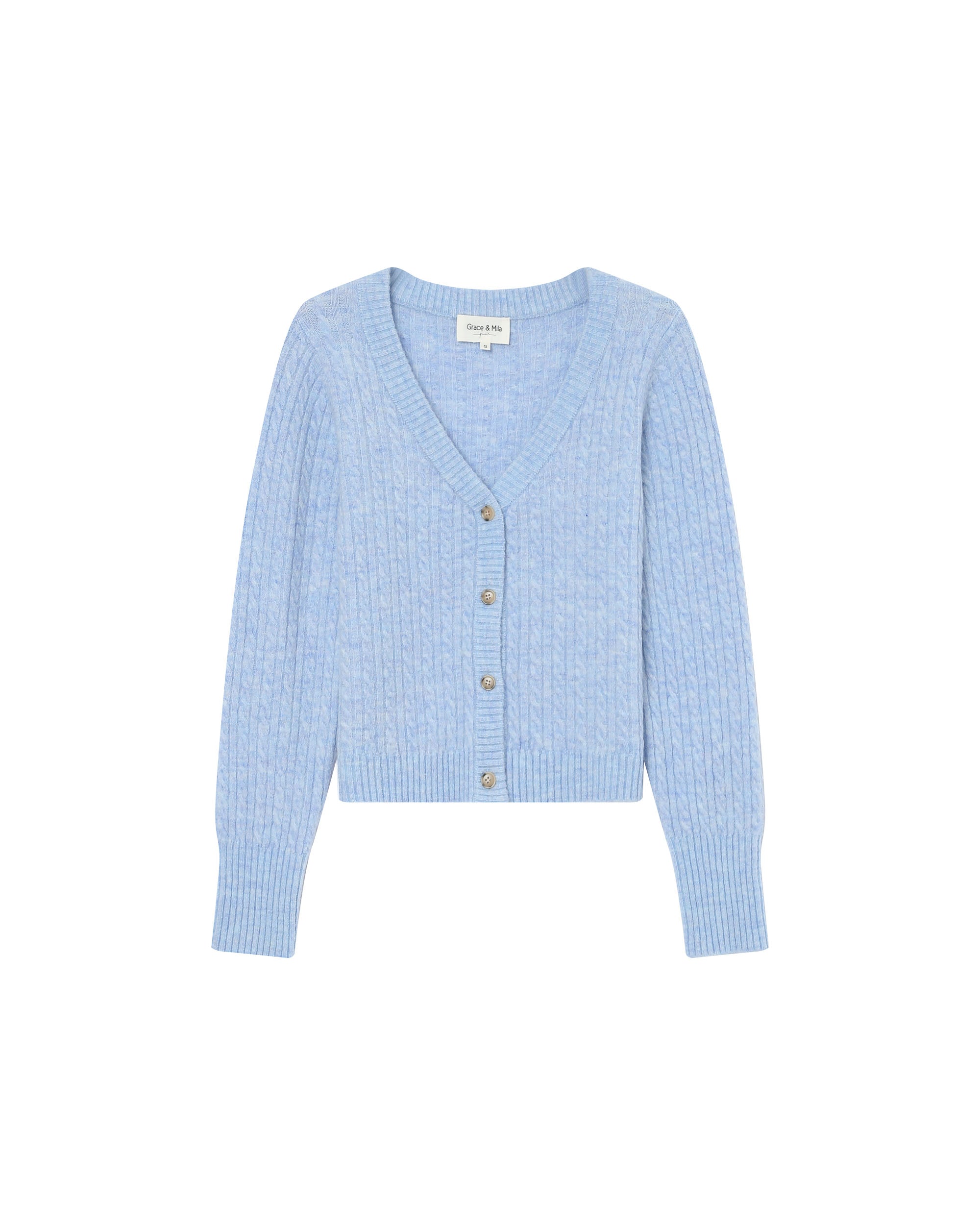 Knit cardigan blueberry Samso