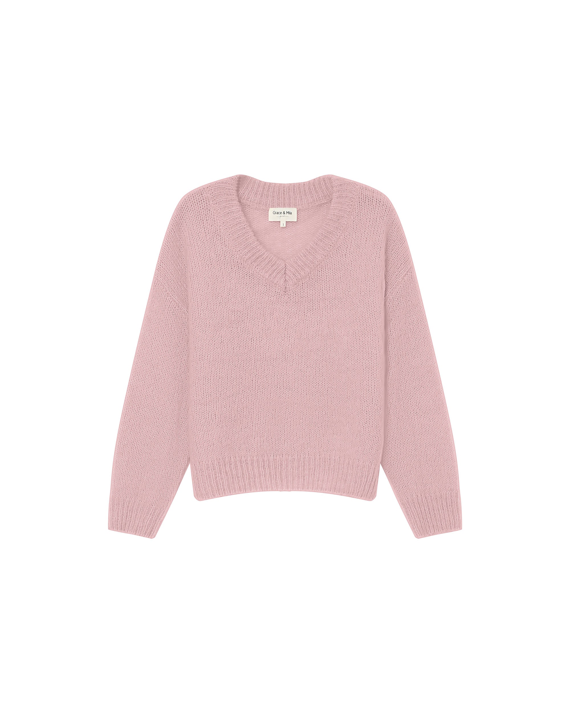 Alpaca wool sweater pink crystal Sabado