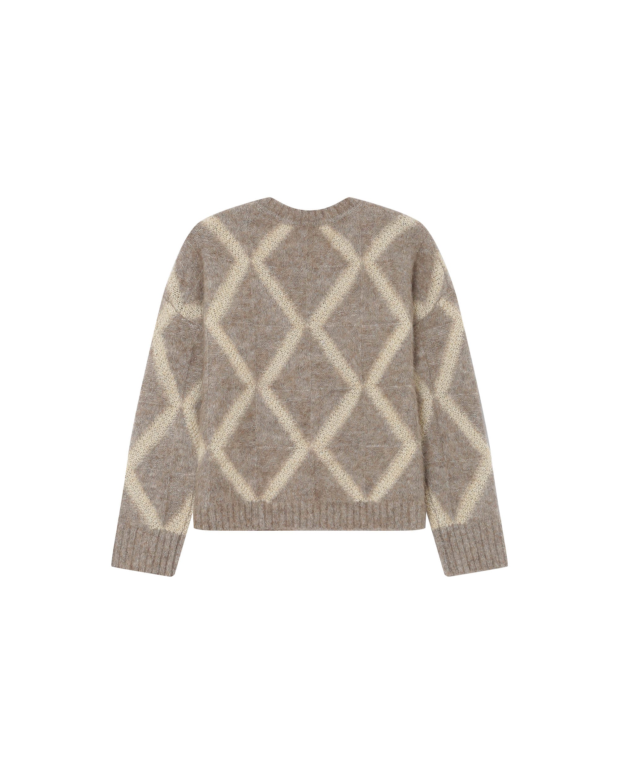Wool patterned sweater greige Salinger