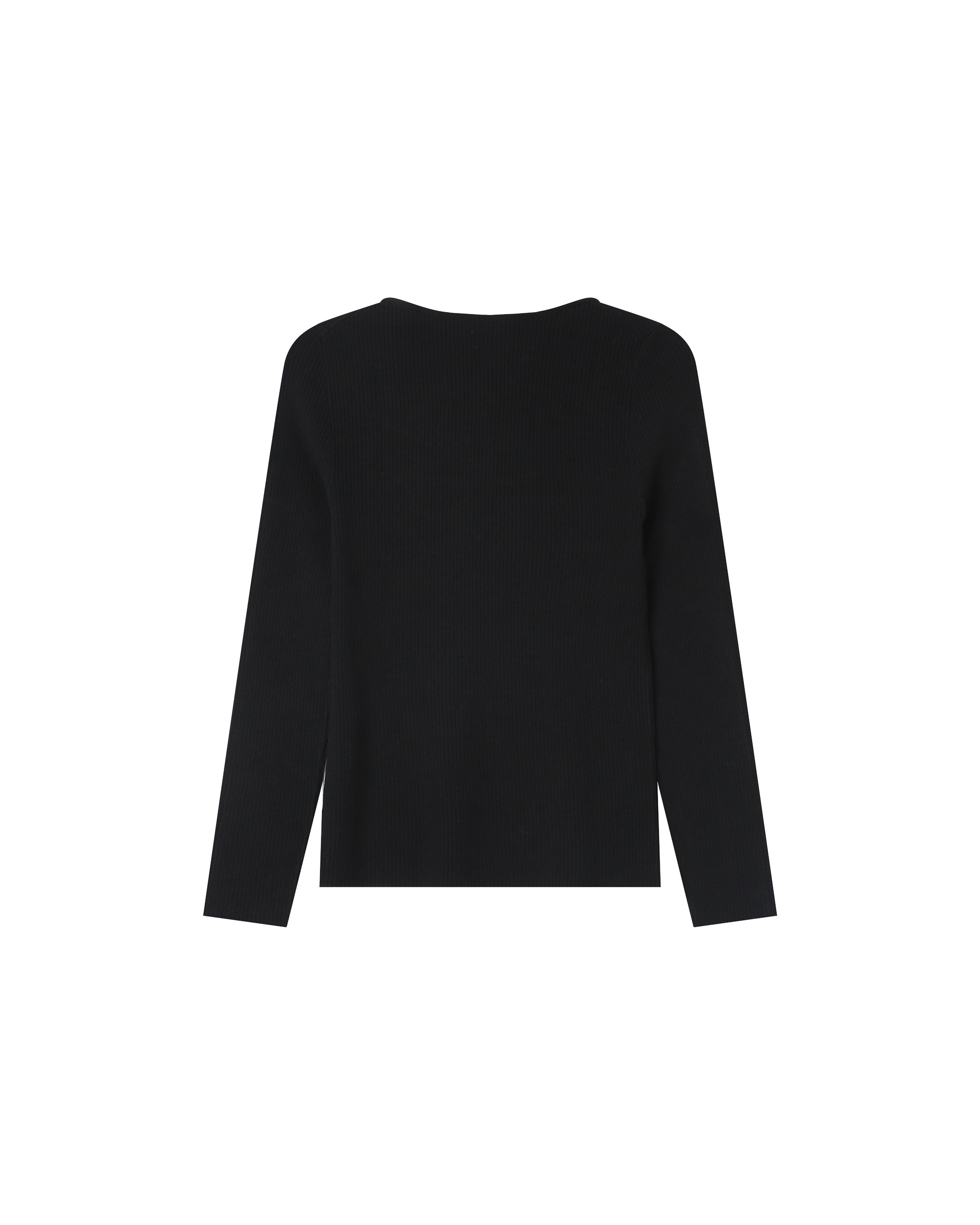 Split neck sweater black Salem