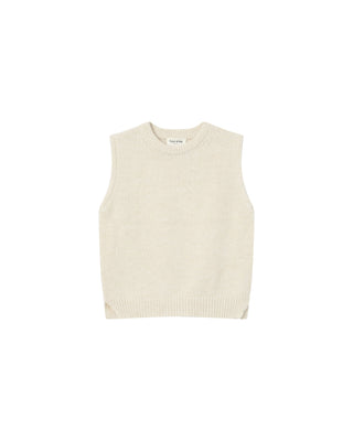 Sleeveless sweater ecru Say