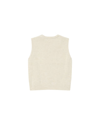 Sleeveless sweater ecru Say