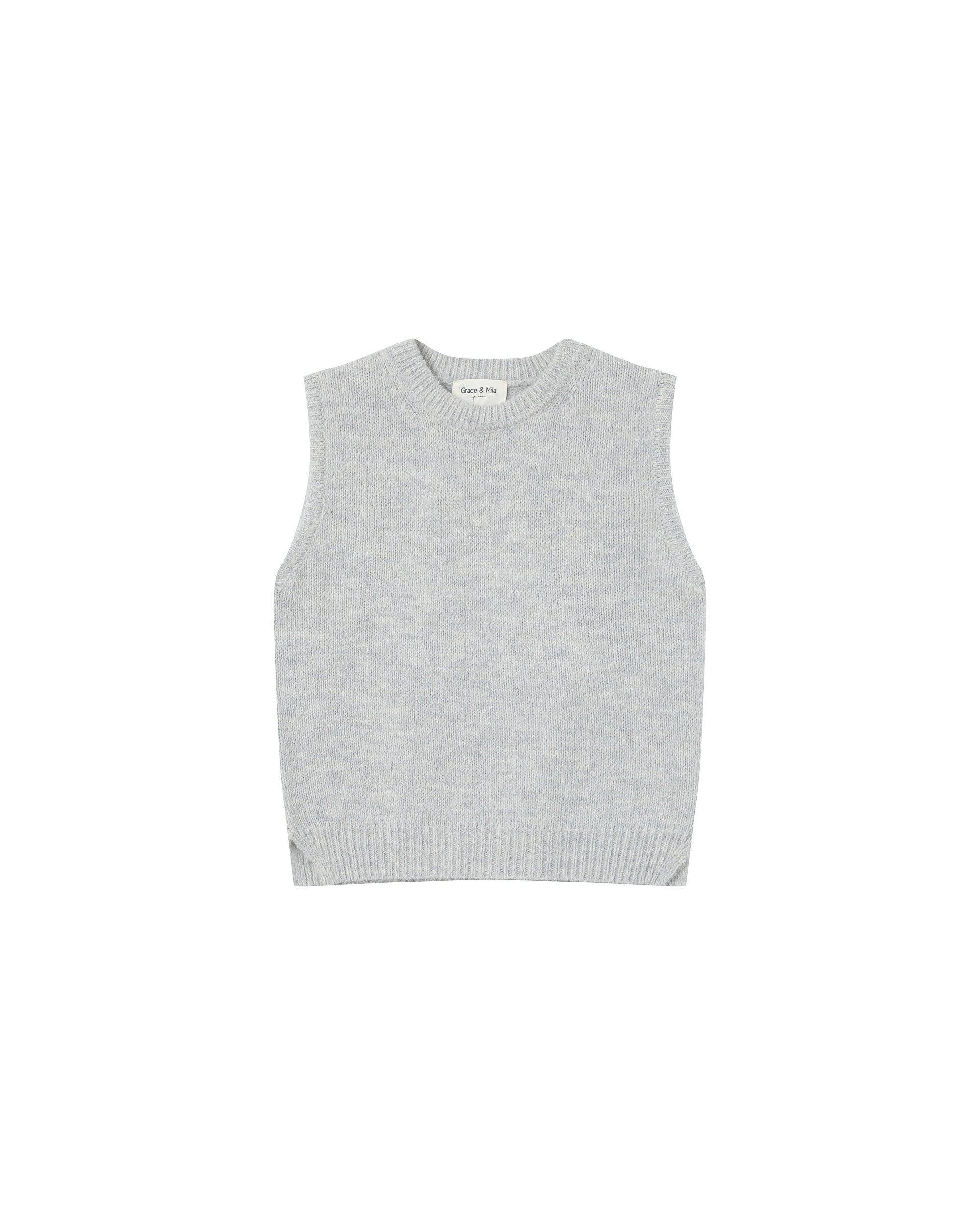 Pull sans manches gris Say