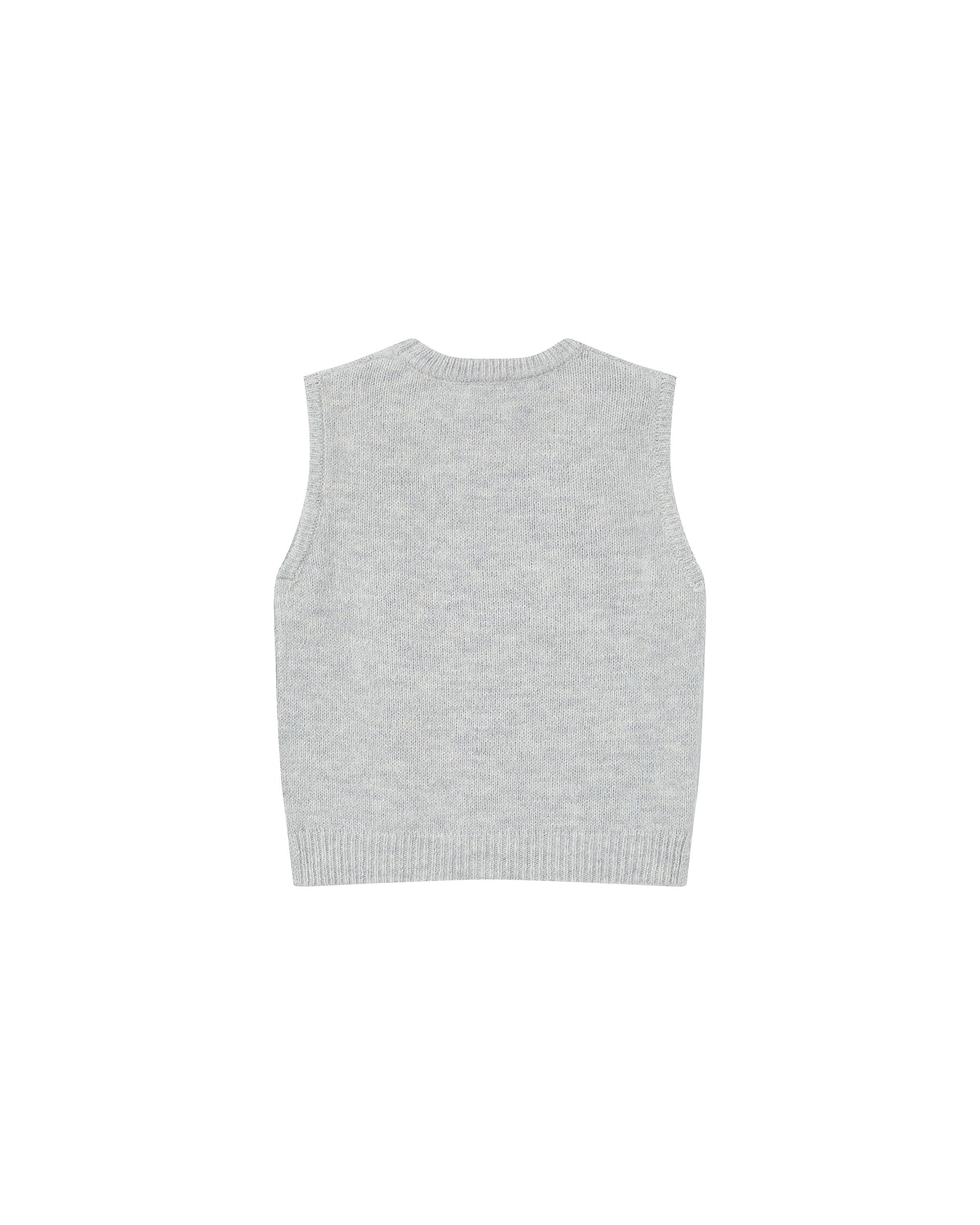 Pull sans manches gris Say