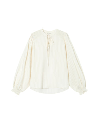 Tie-neck blouse ecru Serinda