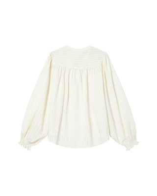 Tie-neck blouse ecru Serinda
