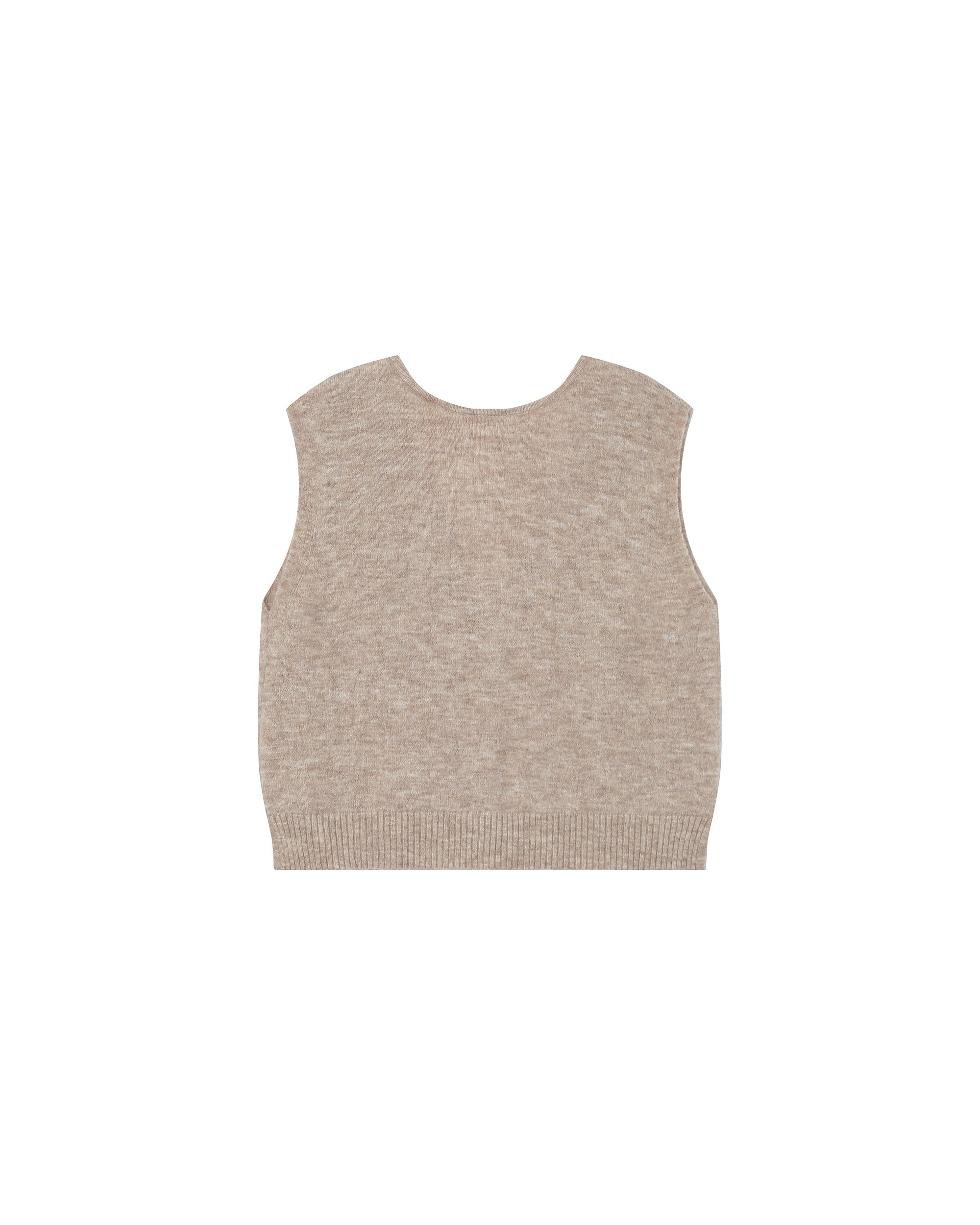 Sleeveless cardigan beige Santa