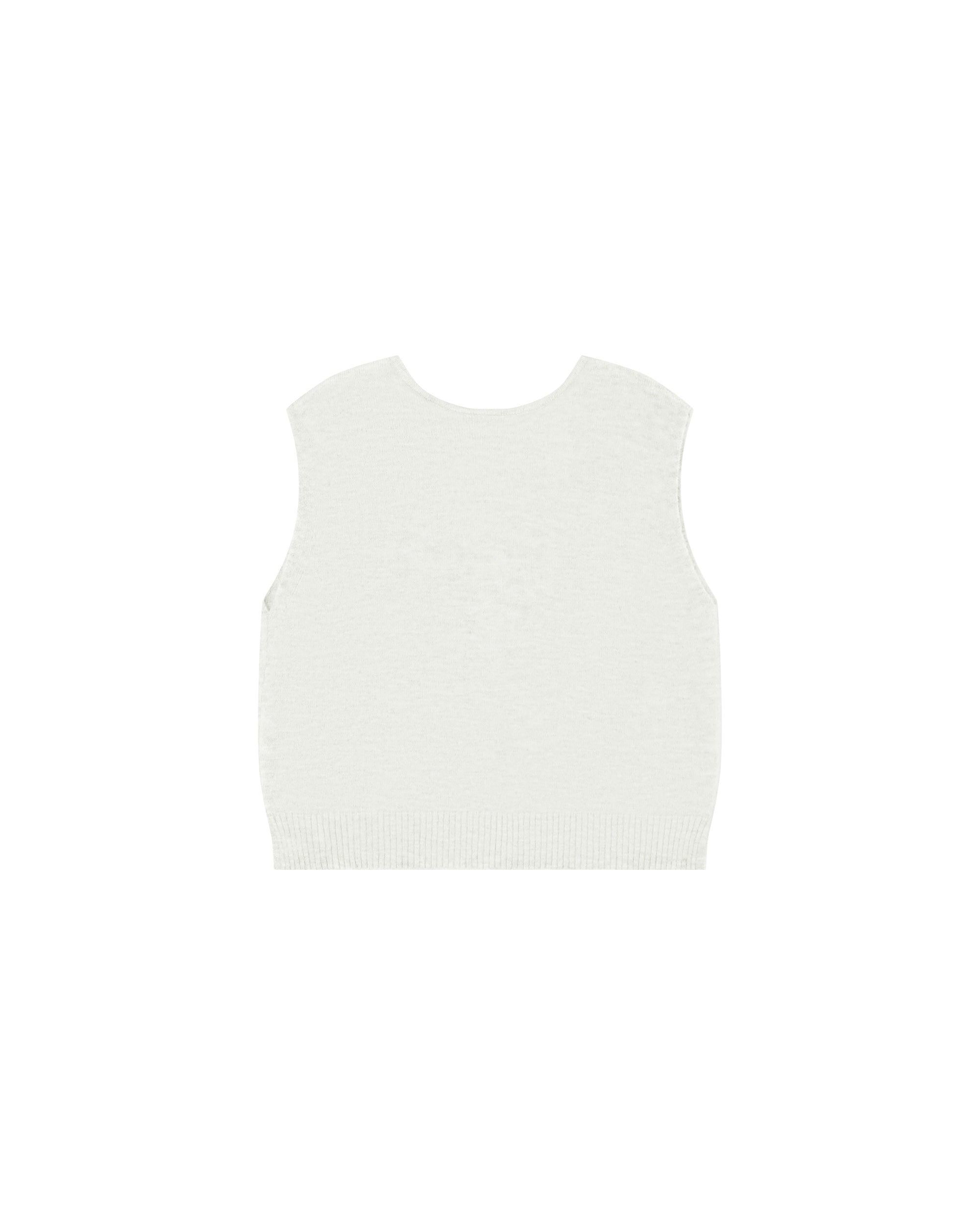 Sleeveless cardigan ivoire Santa