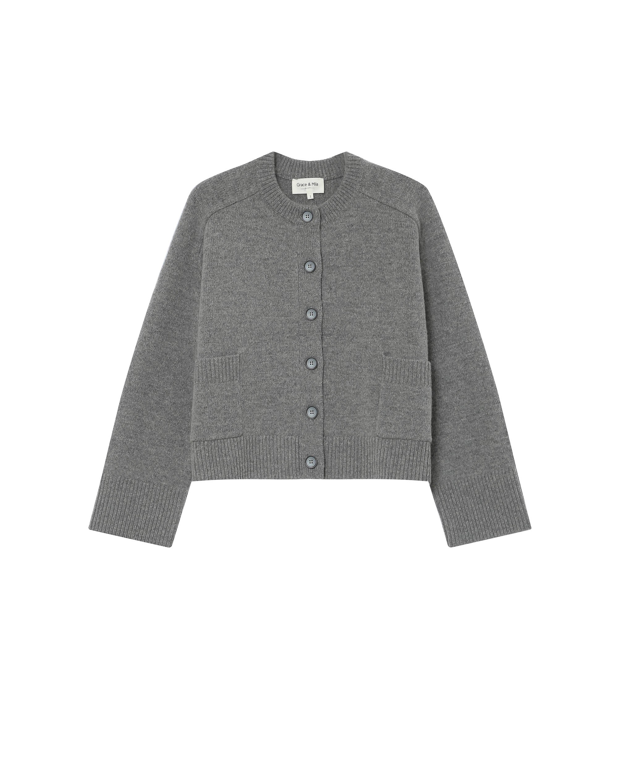 Oversized cardigan gray Sanson