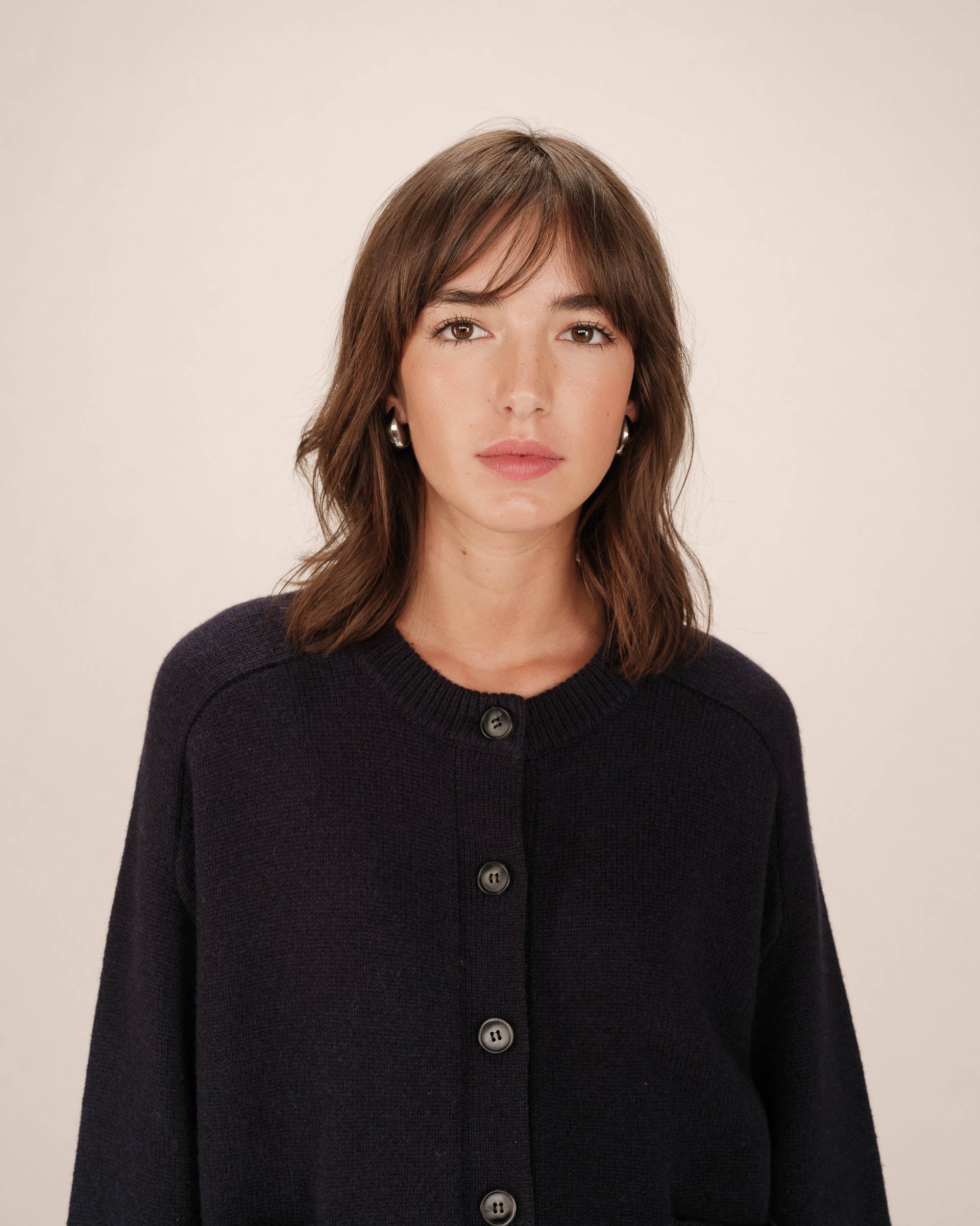 Oversized cardigan navy Sanson