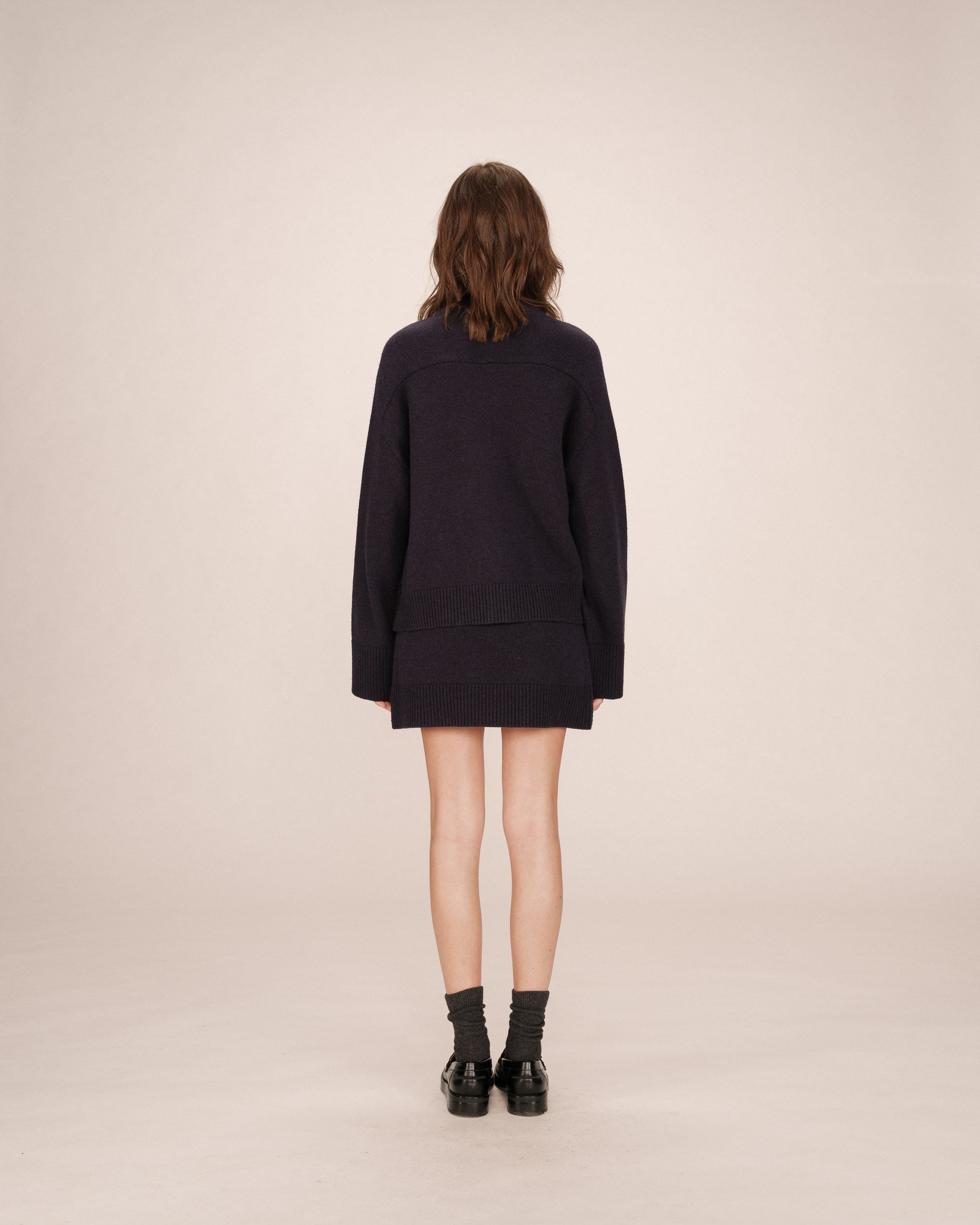 Oversized cardigan navy Sanson