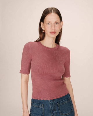 Lurex sweater terracotta Saturne