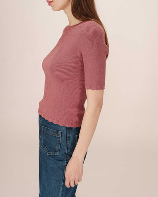 Lurex sweater terracotta Saturne