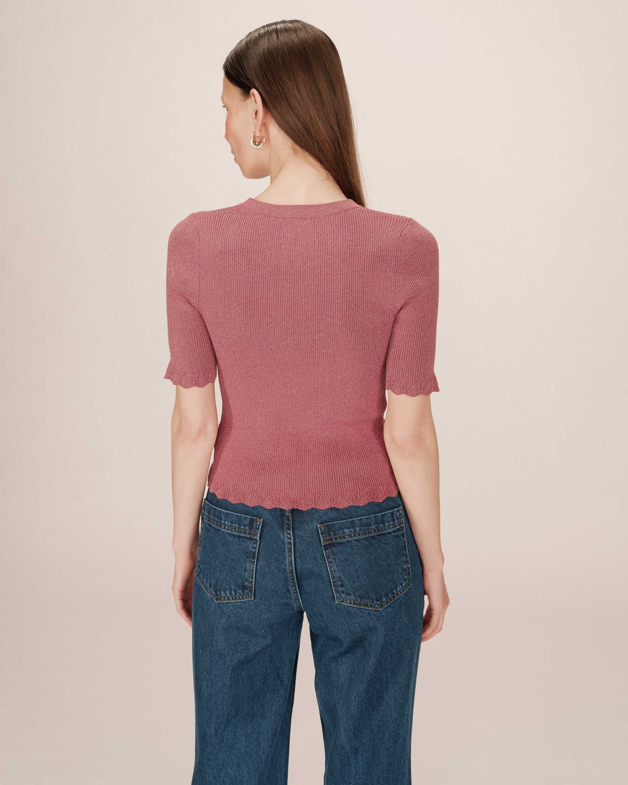 Lurex sweater terracotta Saturne