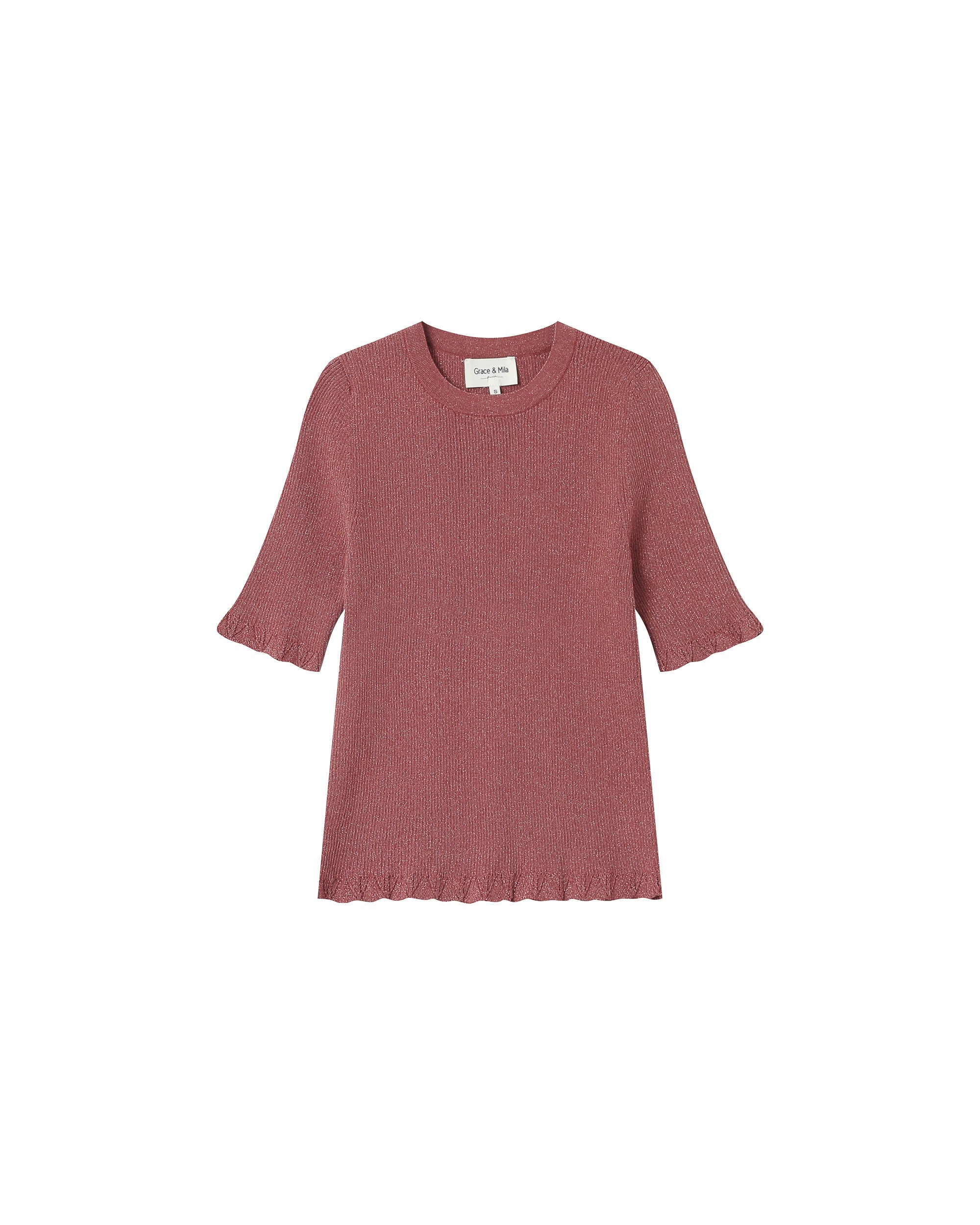 Lurex sweater terracotta Saturne
