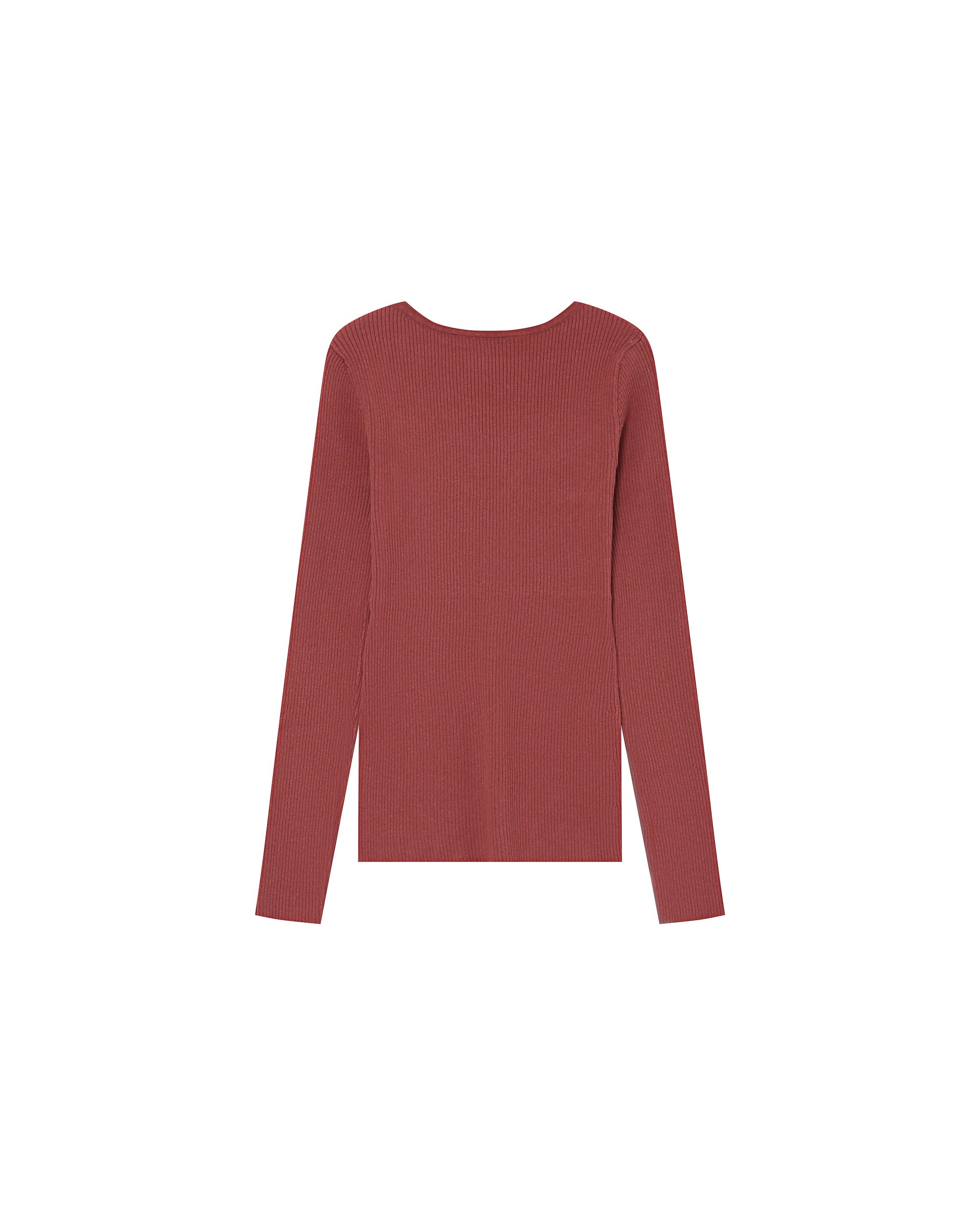 Fine knit sweater terracotta Saturnin