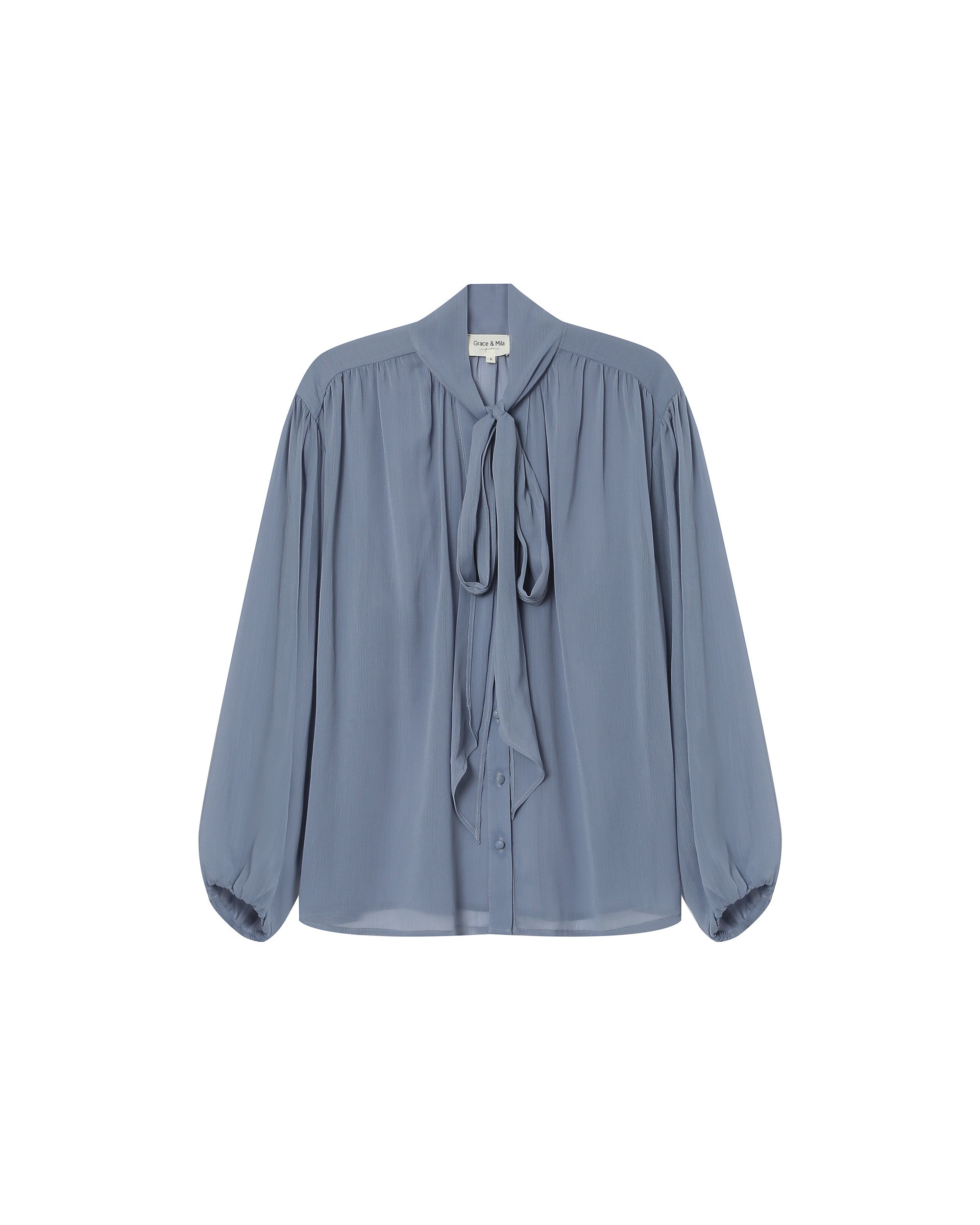 Tie-neck blouse blueberry Splendide