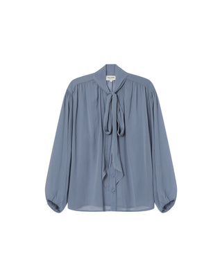 Tie-neck blouse blueberry Splendide