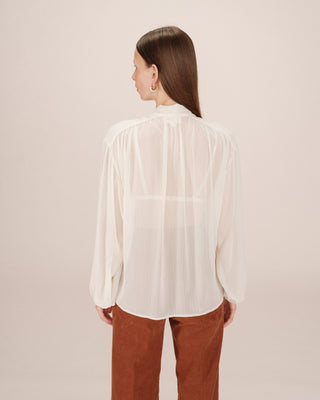 Tie-neck blouse ecru Splendide