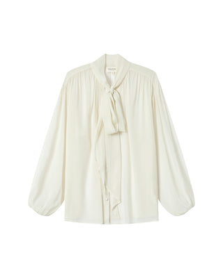 Tie-neck blouse ecru Splendide
