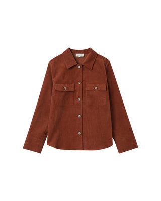Corduroy overshirt brick Special