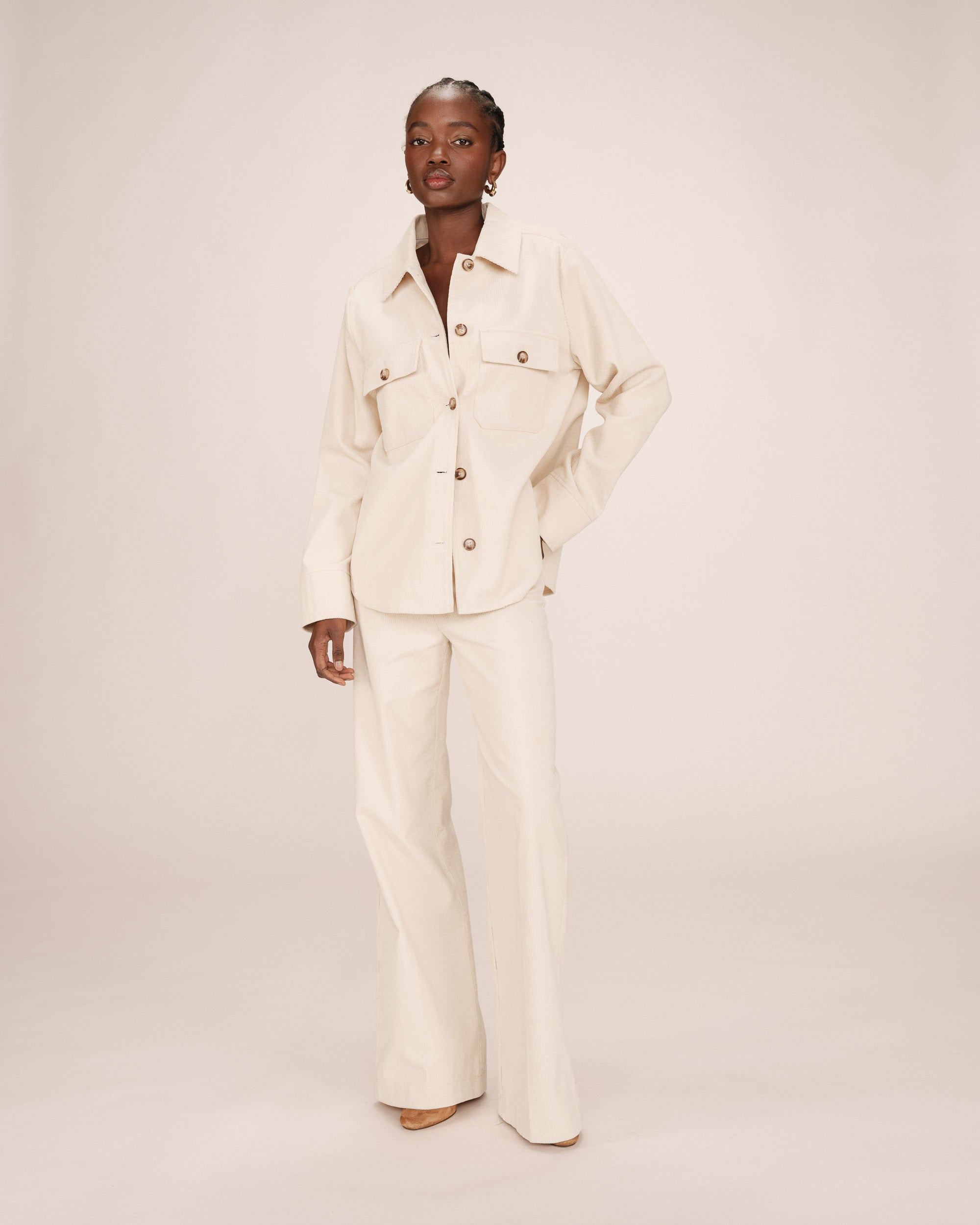 Corduroy overshirt ecru Special