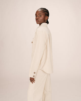 Corduroy overshirt ecru Special