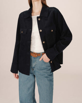 Corduroy overshirt navy Special