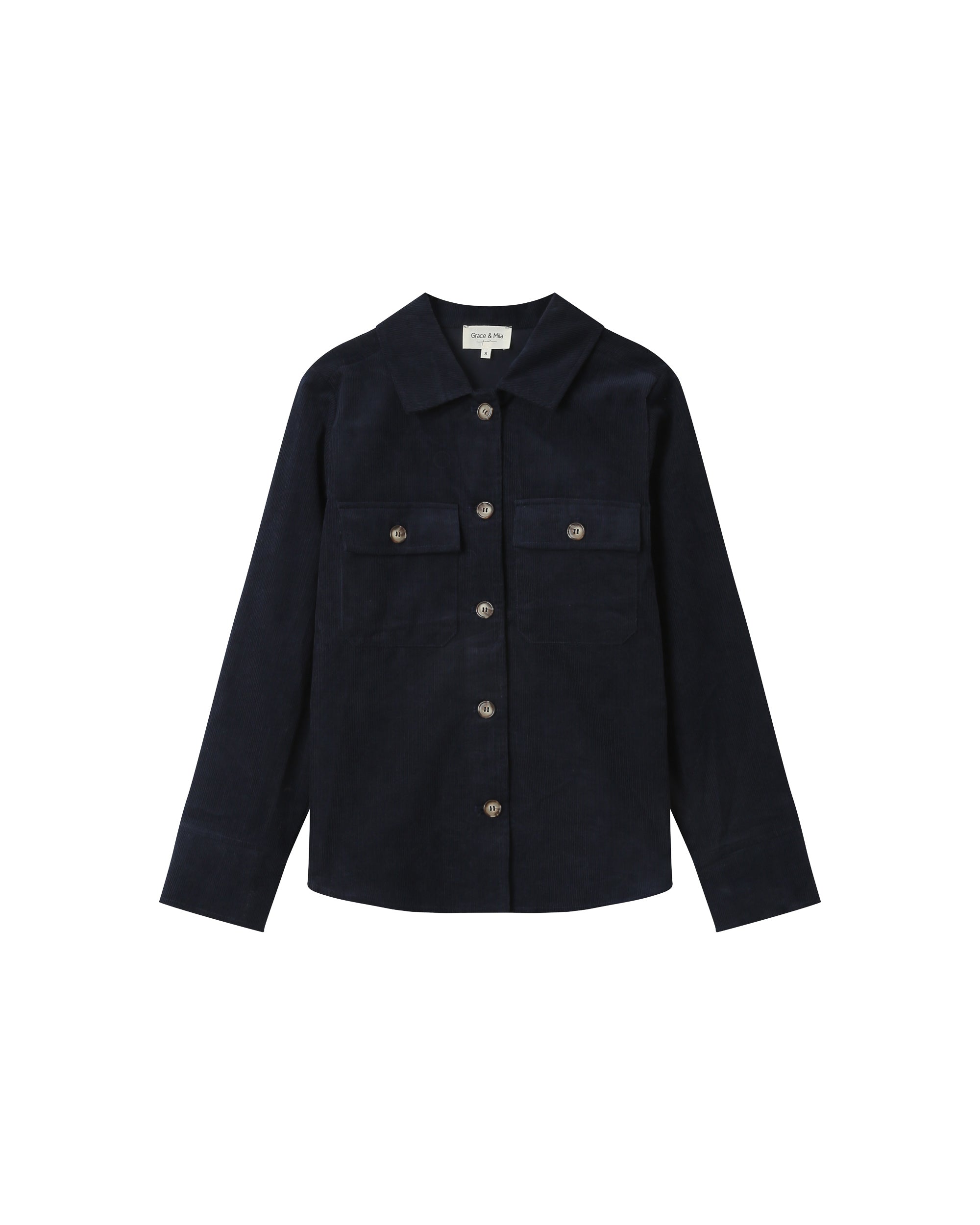 Corduroy overshirt navy Special
