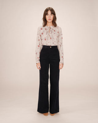 Printed blouse ecru Scarlett