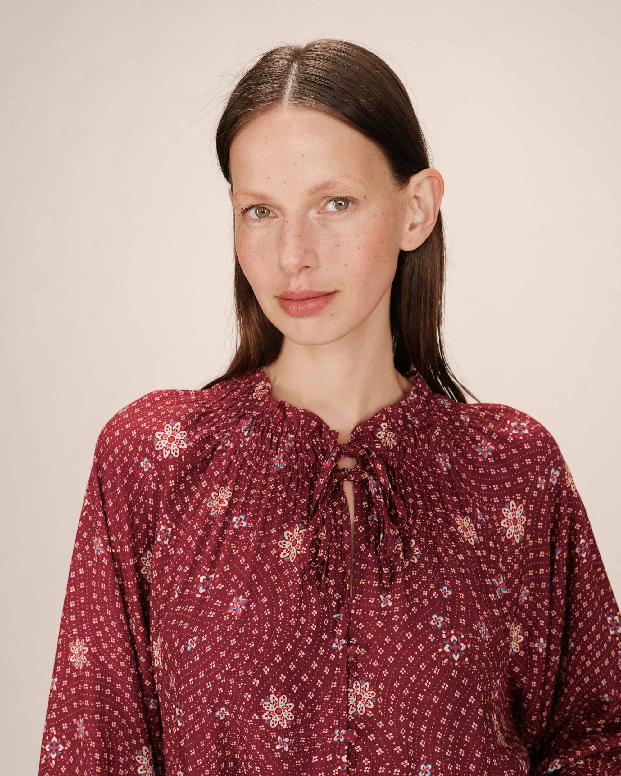 Printed blouse terracotta Scarlett