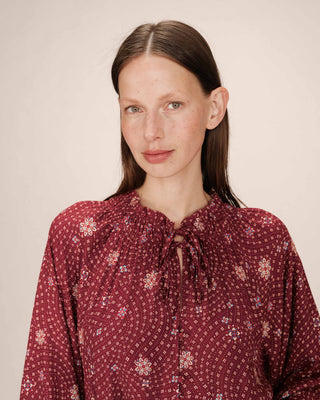 Printed blouse terracotta Scarlett