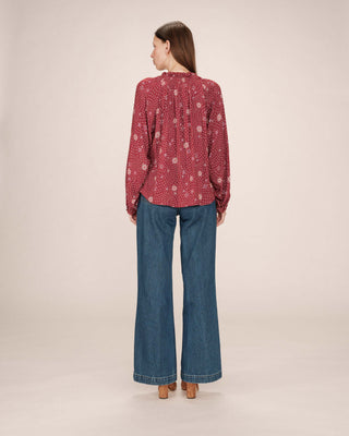 Printed blouse terracotta Scarlett