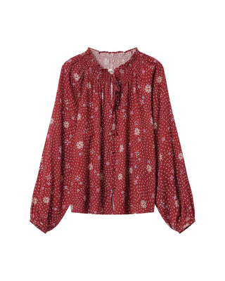 Printed blouse terracotta Scarlett