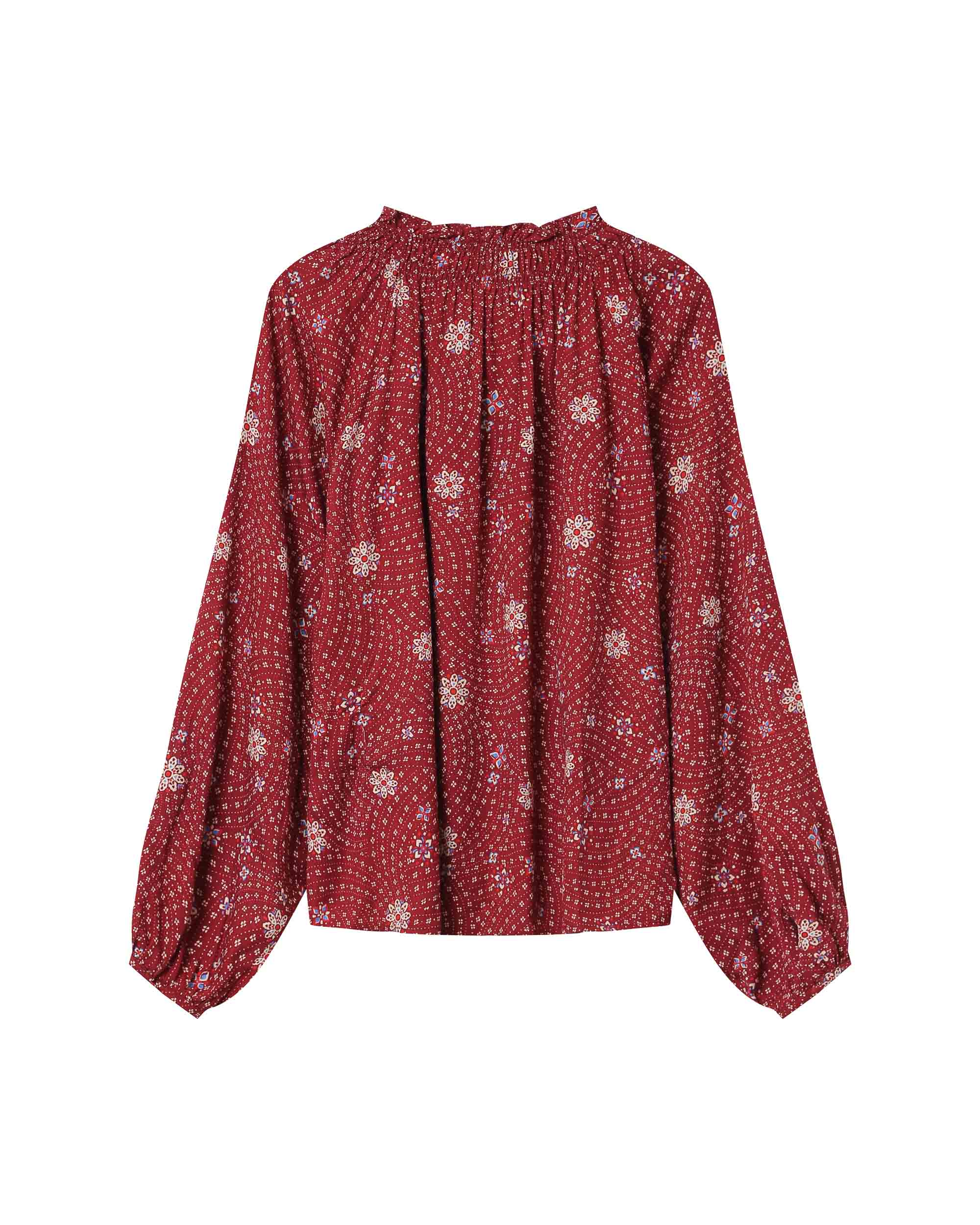 Printed blouse terracotta Scarlett