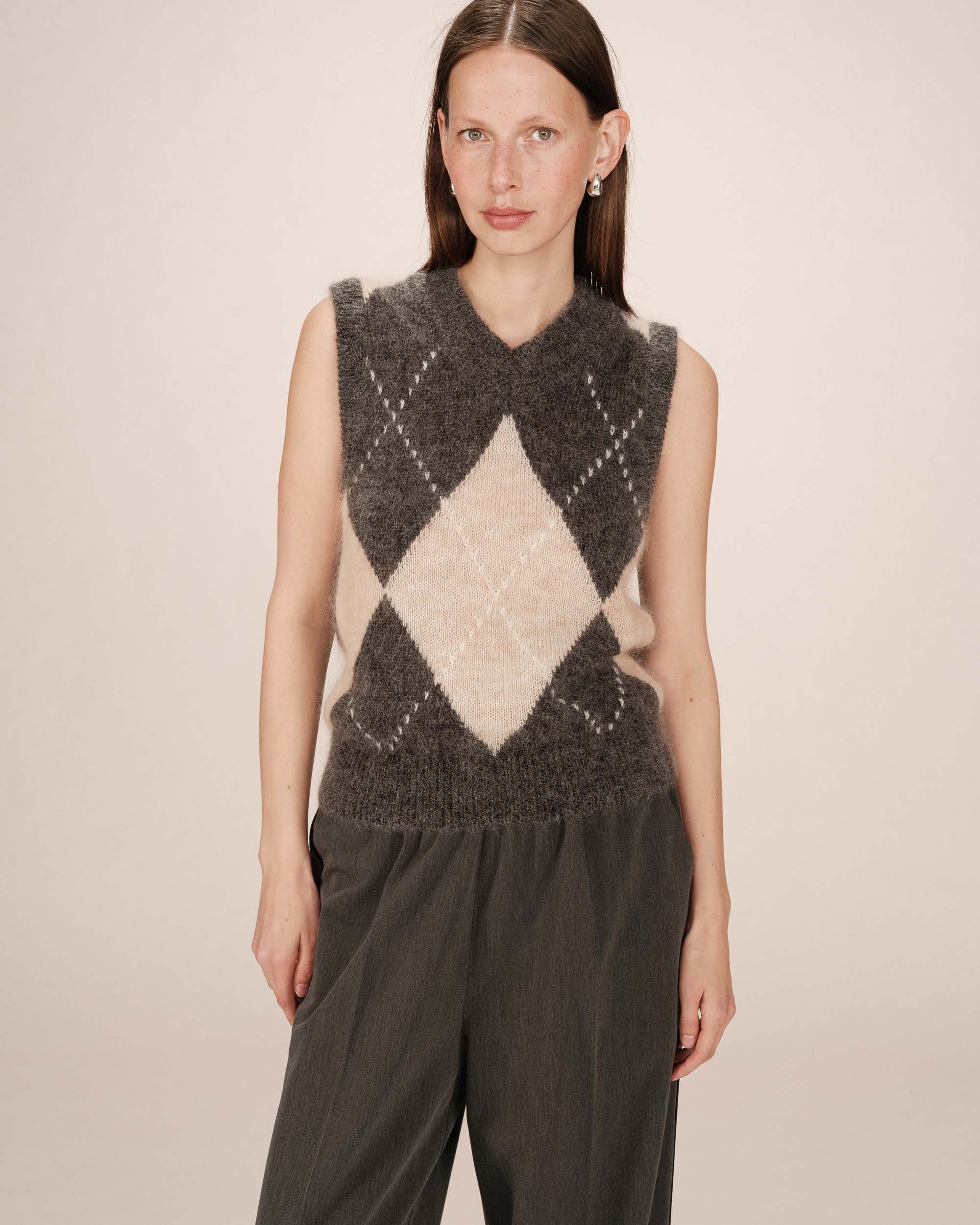 Wool and mohair sweater anthracite Salvo