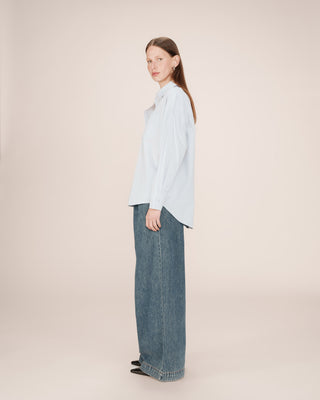 Oversized cotton shirt blueberry Sira